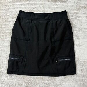 Chicos Zenergy Black Active Skort Zipper Pockets Pull On Womens Size 000 US 0